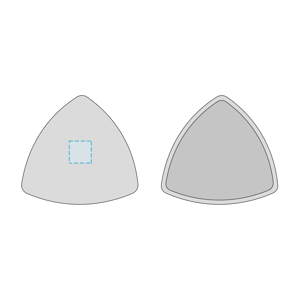 White Porcelain Triangle Plates